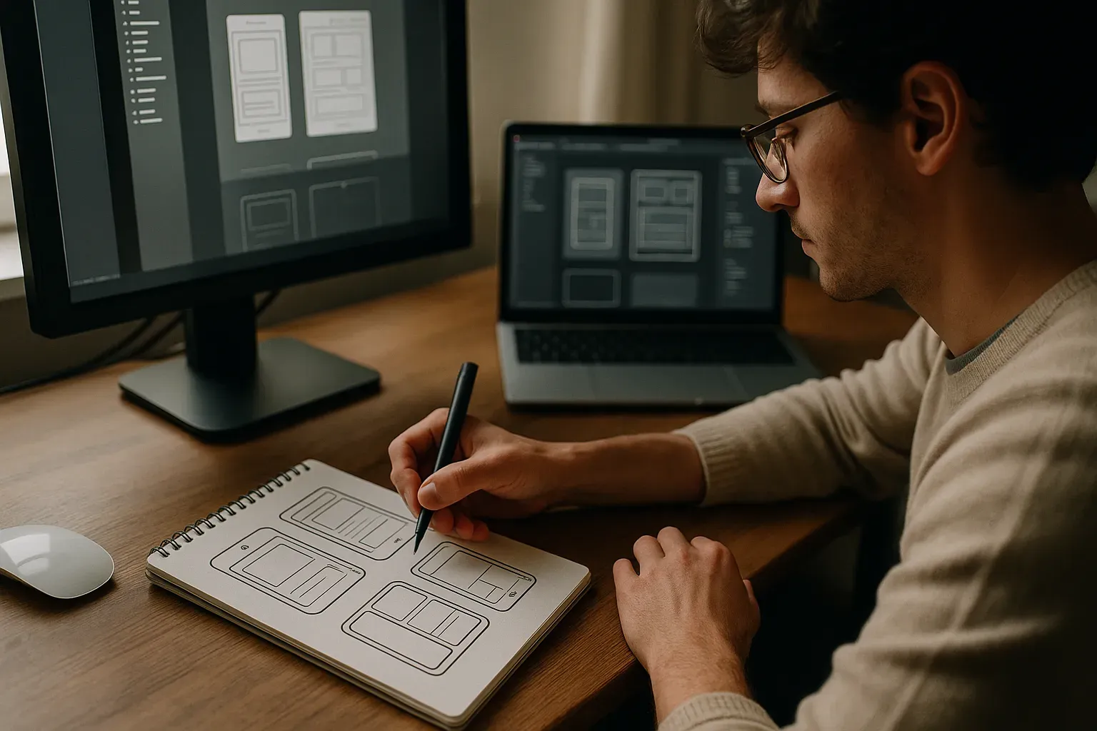 Several foldable devices in use.