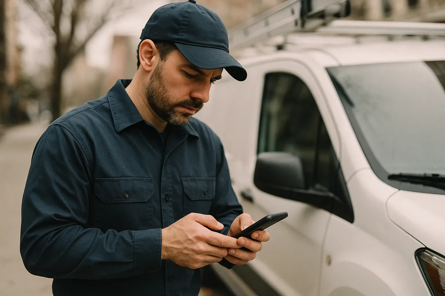 Scheduler interface of a field service app.