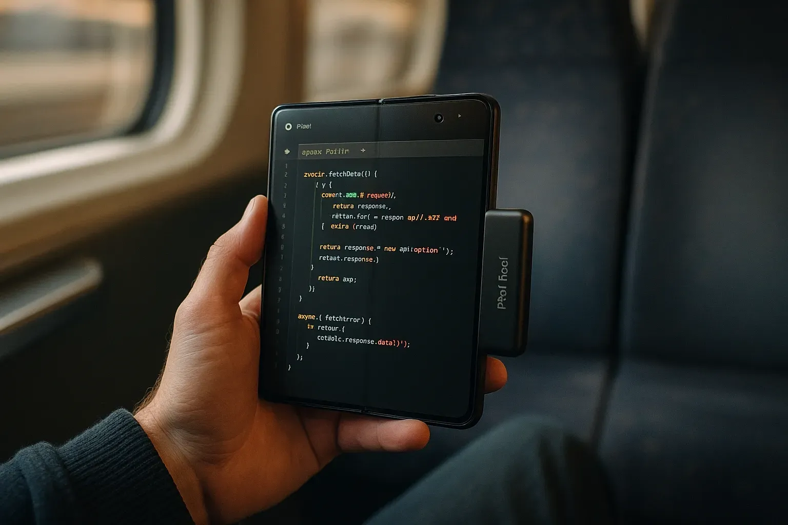 Pixel 11 Pro Fold with a split screen view.
