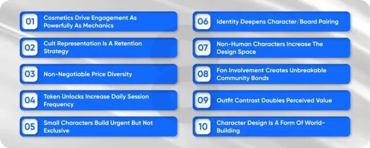 Ten game design lessons drawn from the Subway Surfers character roster