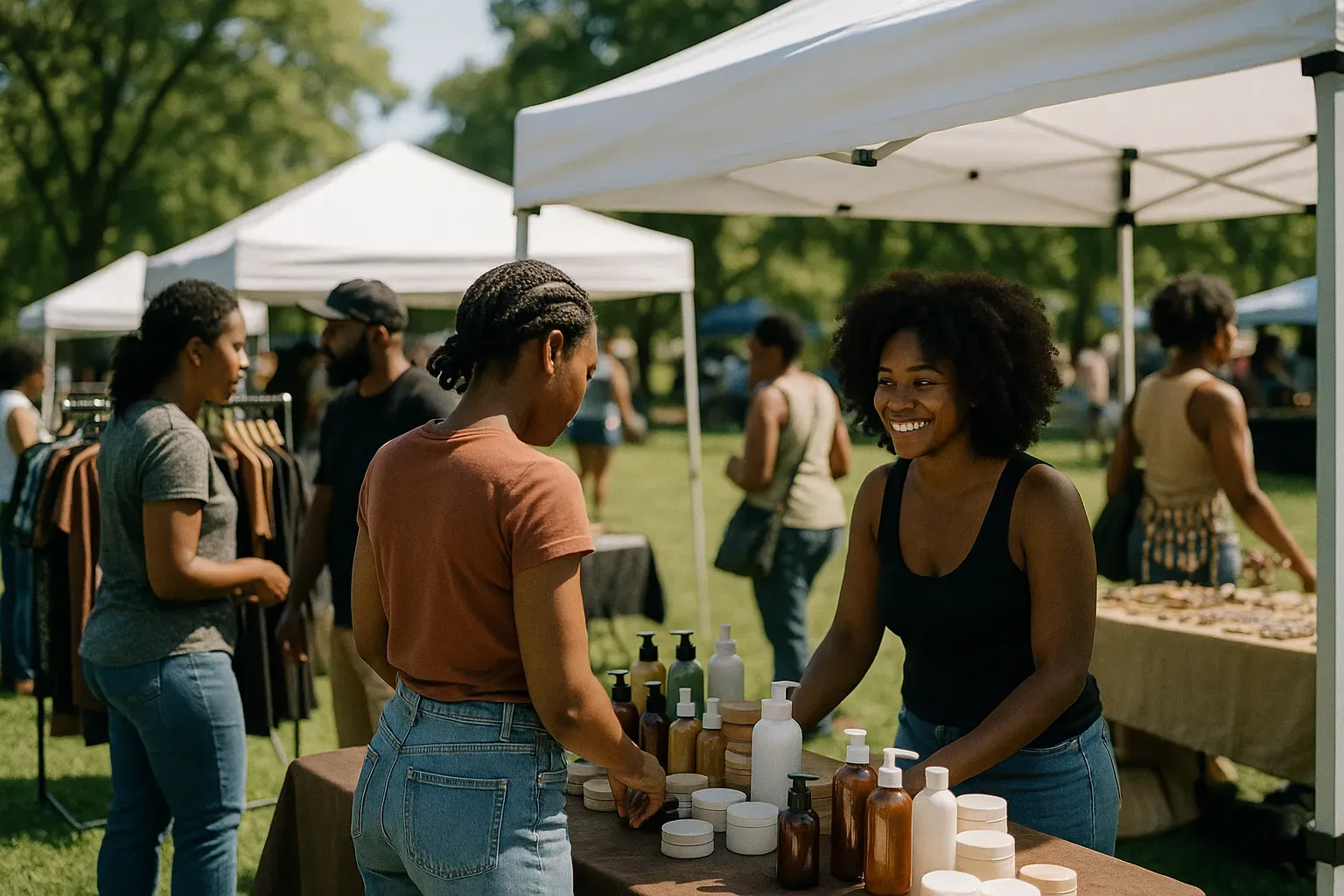 Community event with Black-owned businesses
