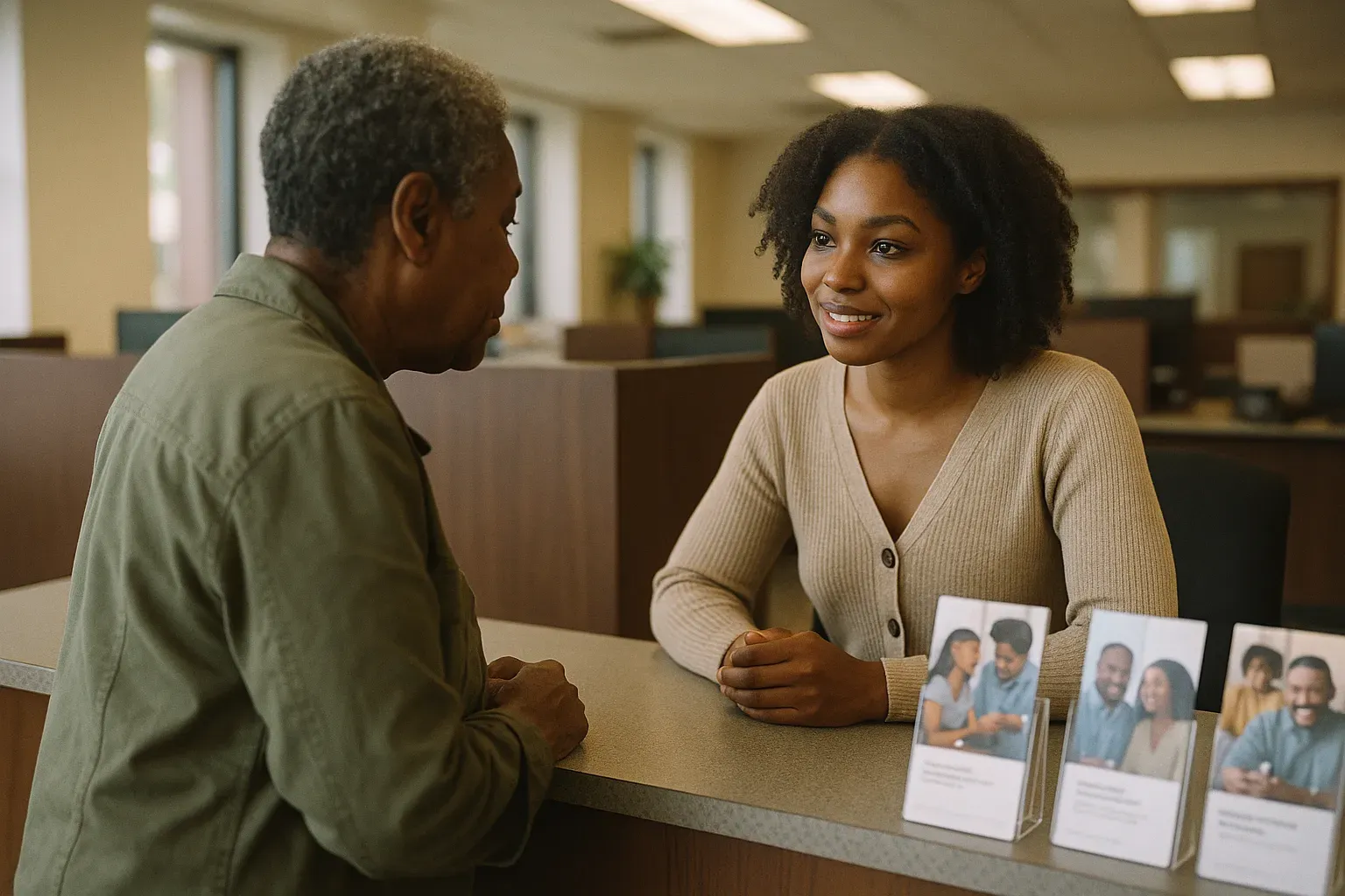 Modern Black-owned bank branch