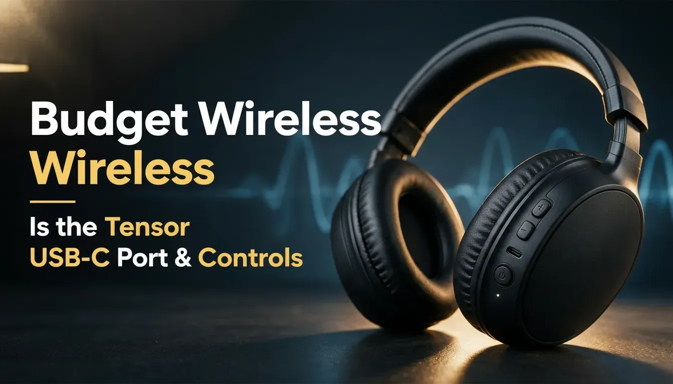 Budget wireless headphones under $50 with USB-C charging and controls
