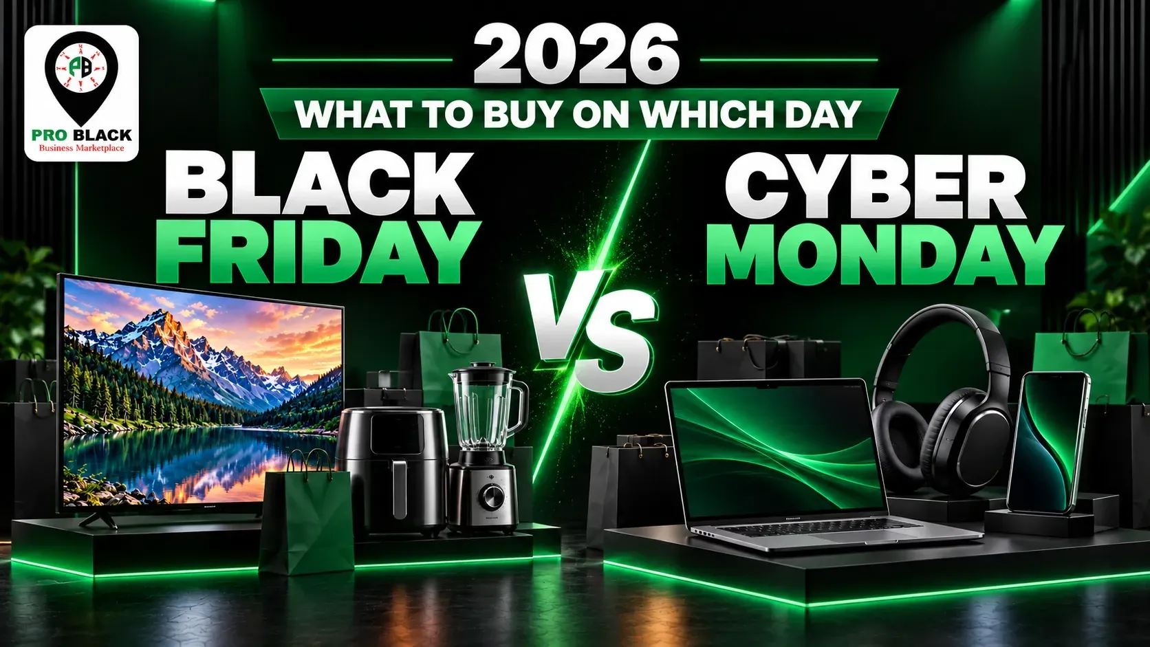 Black Friday vs Cyber Monday 2026: What to Buy on Which Day