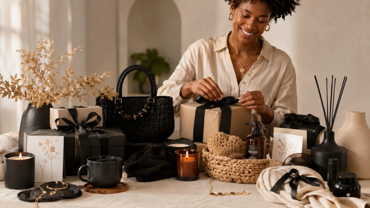 Black-owned gift ideas across beauty, jewelry, baby, and home categories