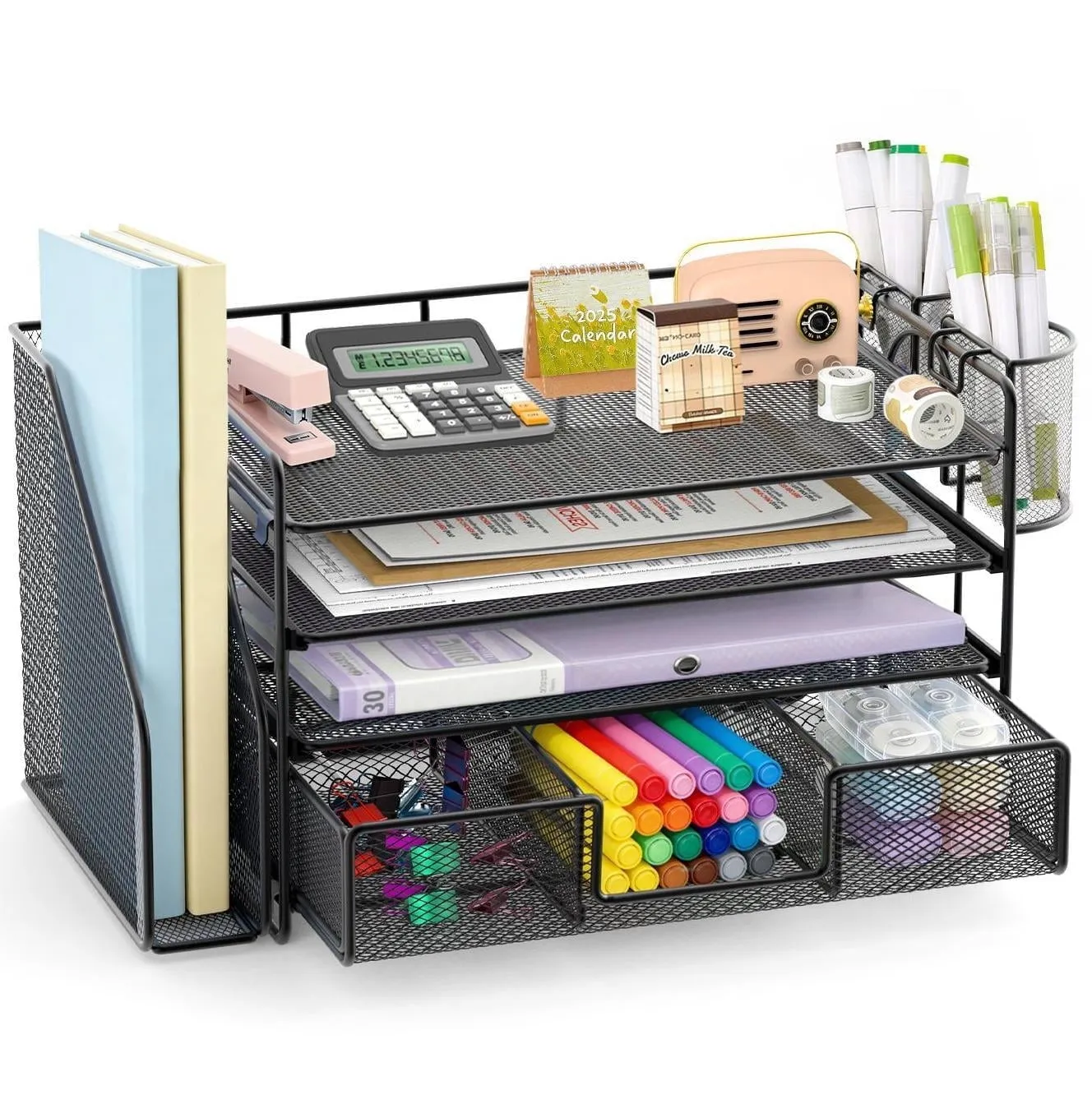 Desk Organizer and Accessories 4 Tier Desktop File