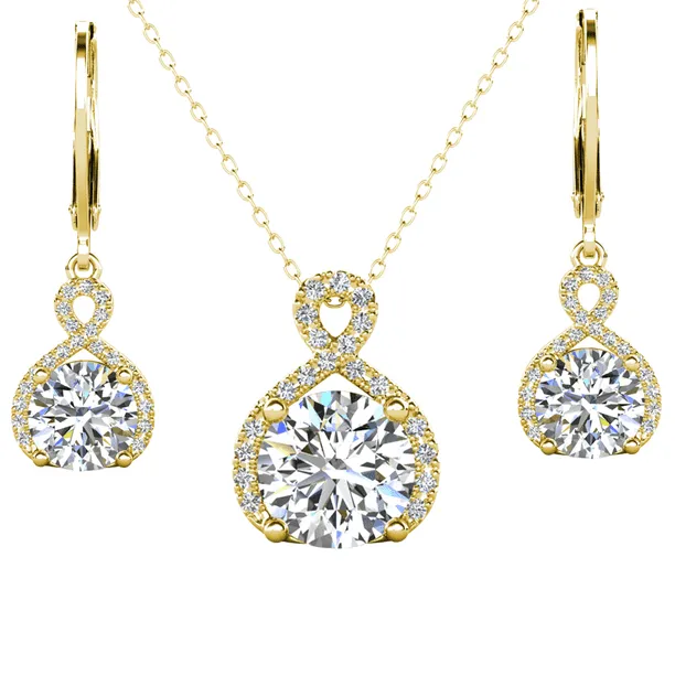 Alessandra 18K Yellow Gold Plated Jewelry Set with