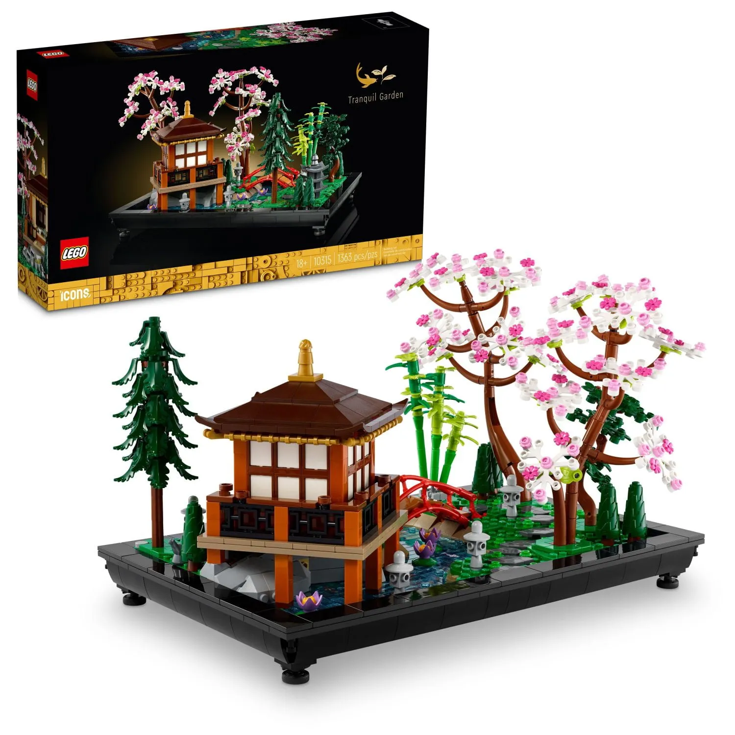 Lego Icons Tranquil Garden Building Set Detailed