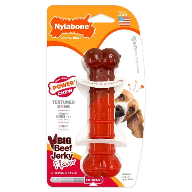 Nylabone Power Chew Textured Bone Dog Toy Dog Chew