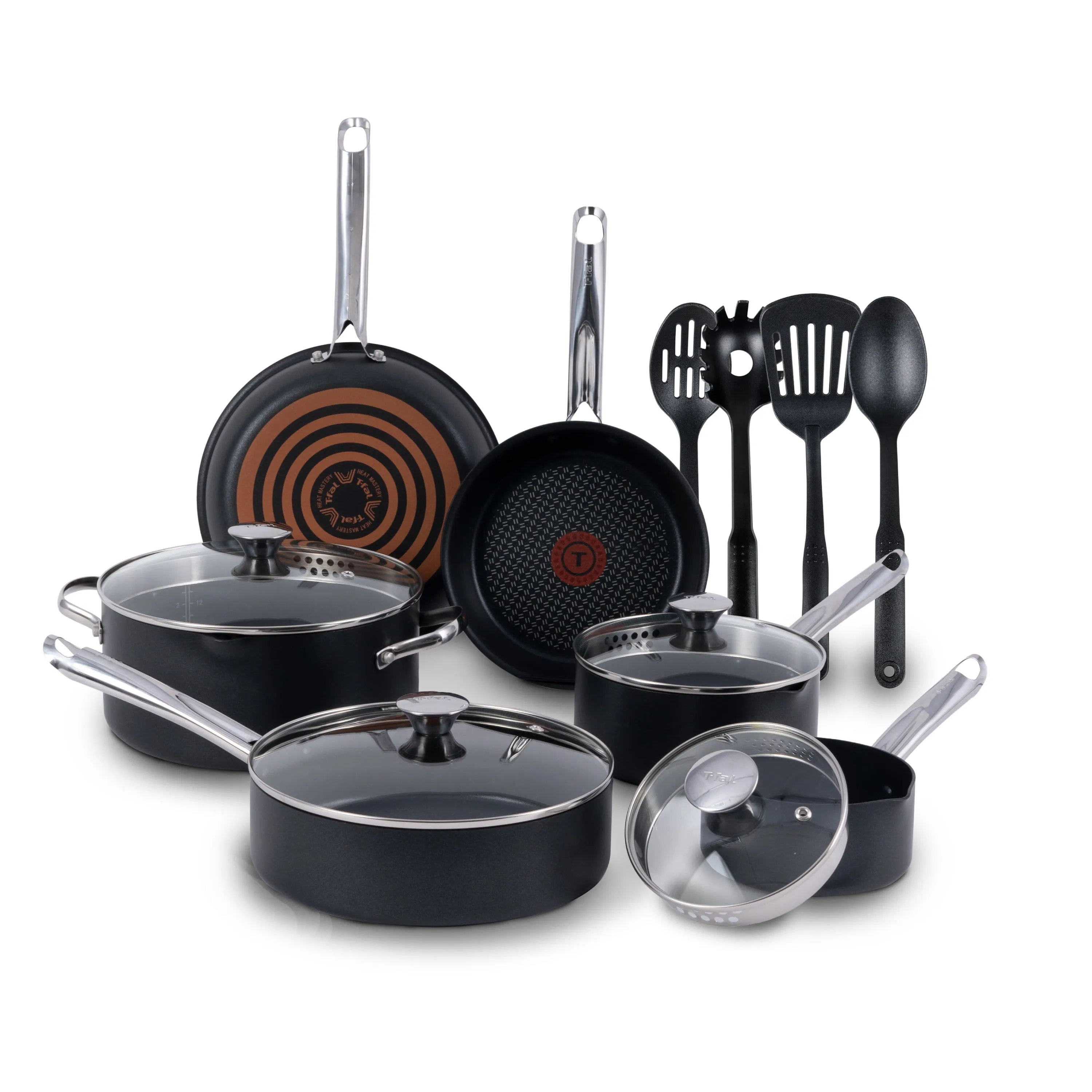 T Fal Cook and Strain Non Stick 14 Piece Pots and