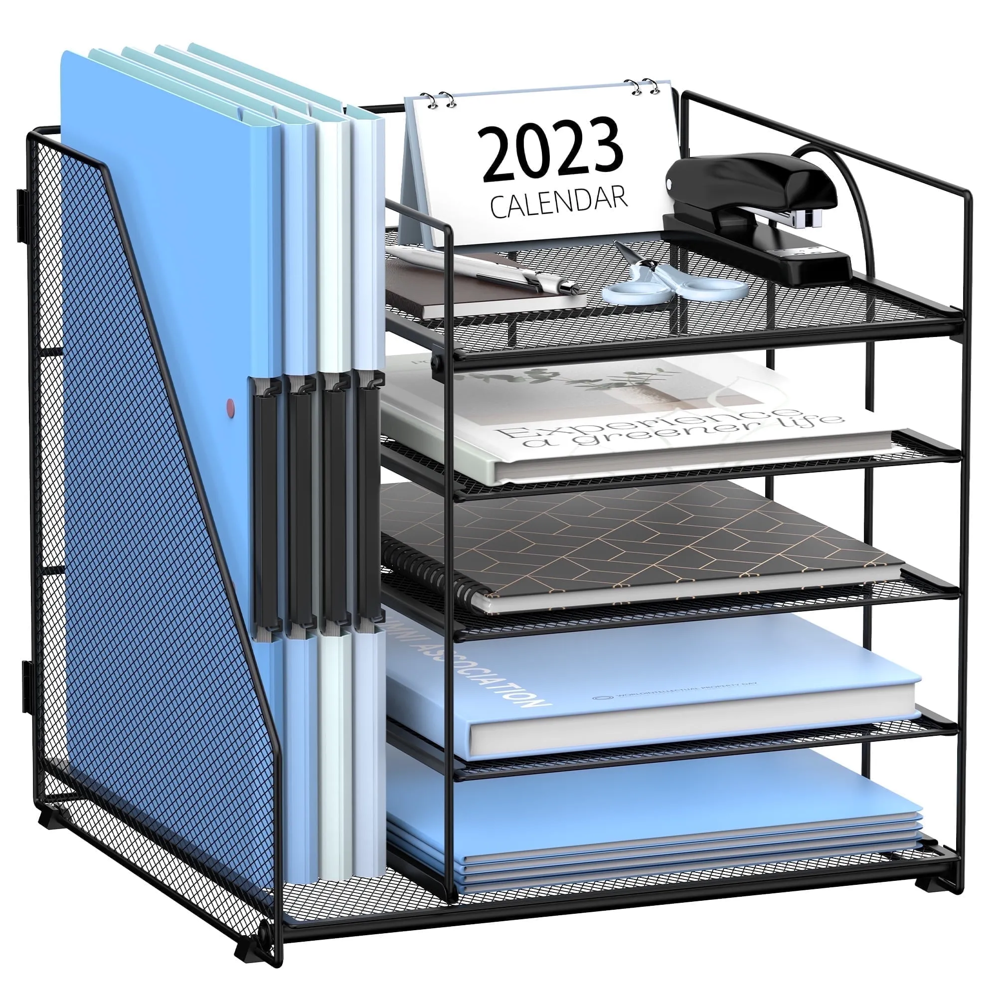 Intige 5 Tier Desk Organizer with File Holder