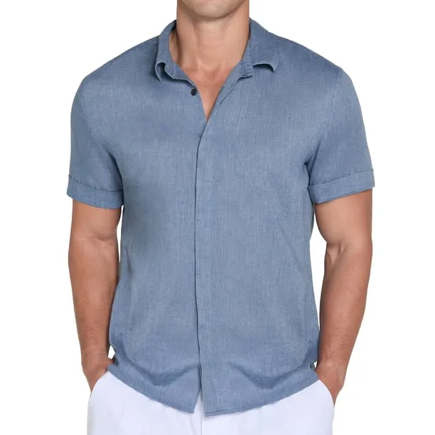 Men's Casual Button Down Shirts Short Sleeve for