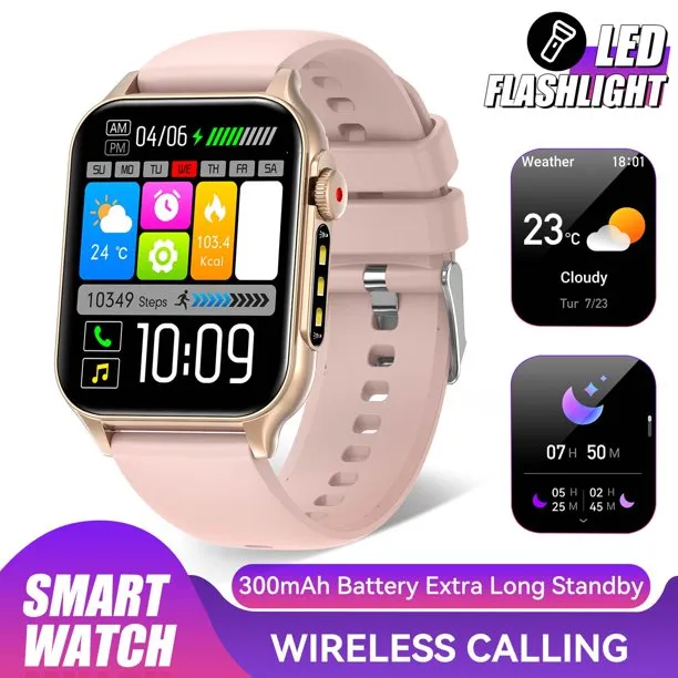P6P 1.96" Smartwatch, 100+ Sport Modes