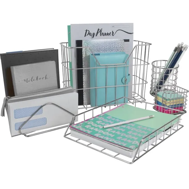 Sorbus 5 Piece Desk Organizer Set for Home and