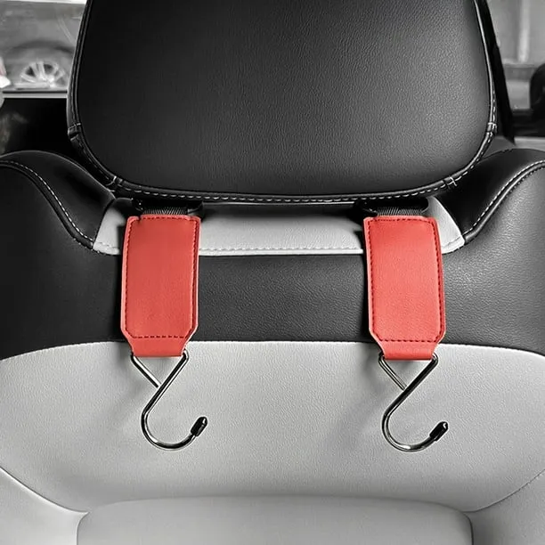 Kieccall Car Hooks Hidden Leather Seatback Hooks