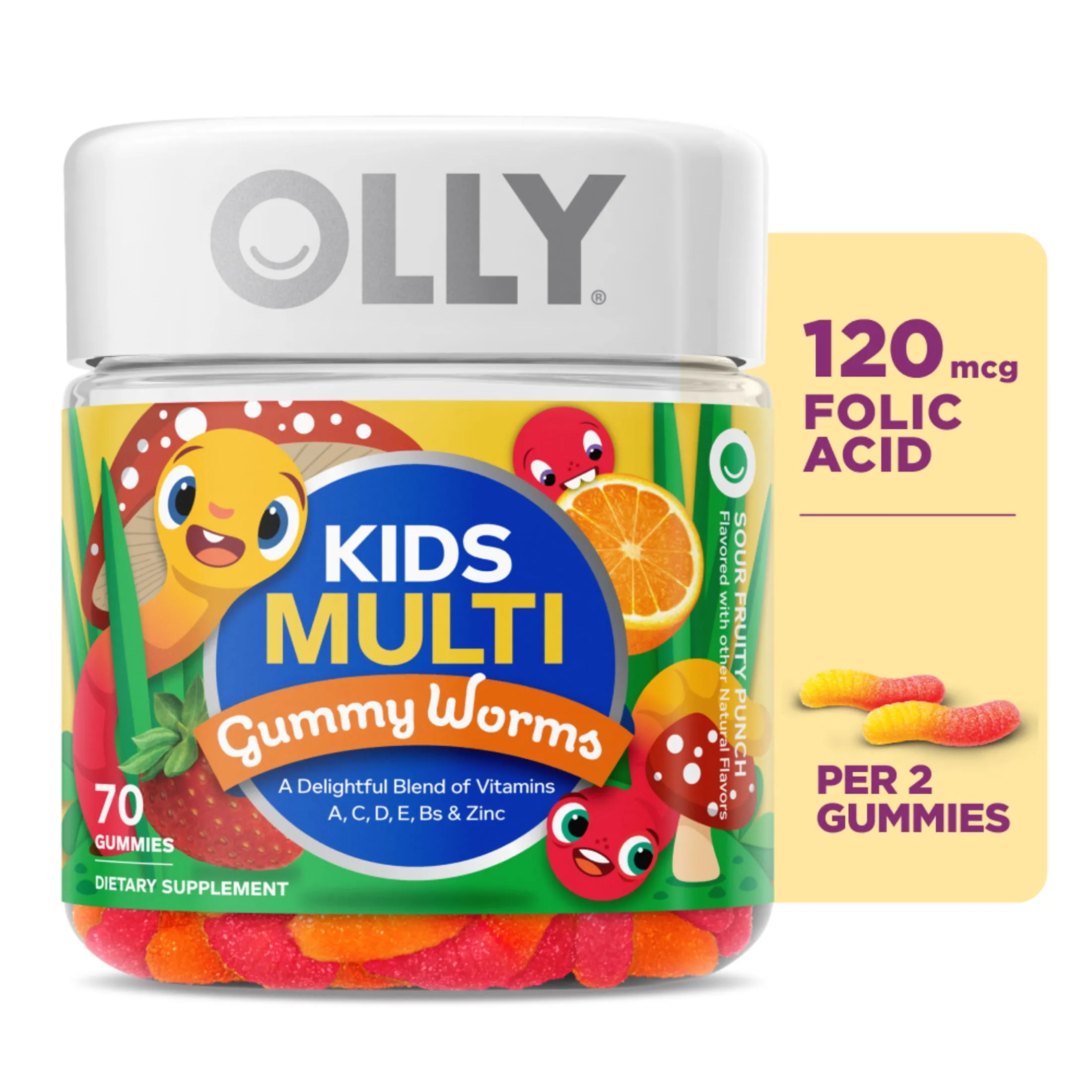 Olly Kids Multivitamin Gummy Worm Supplement for