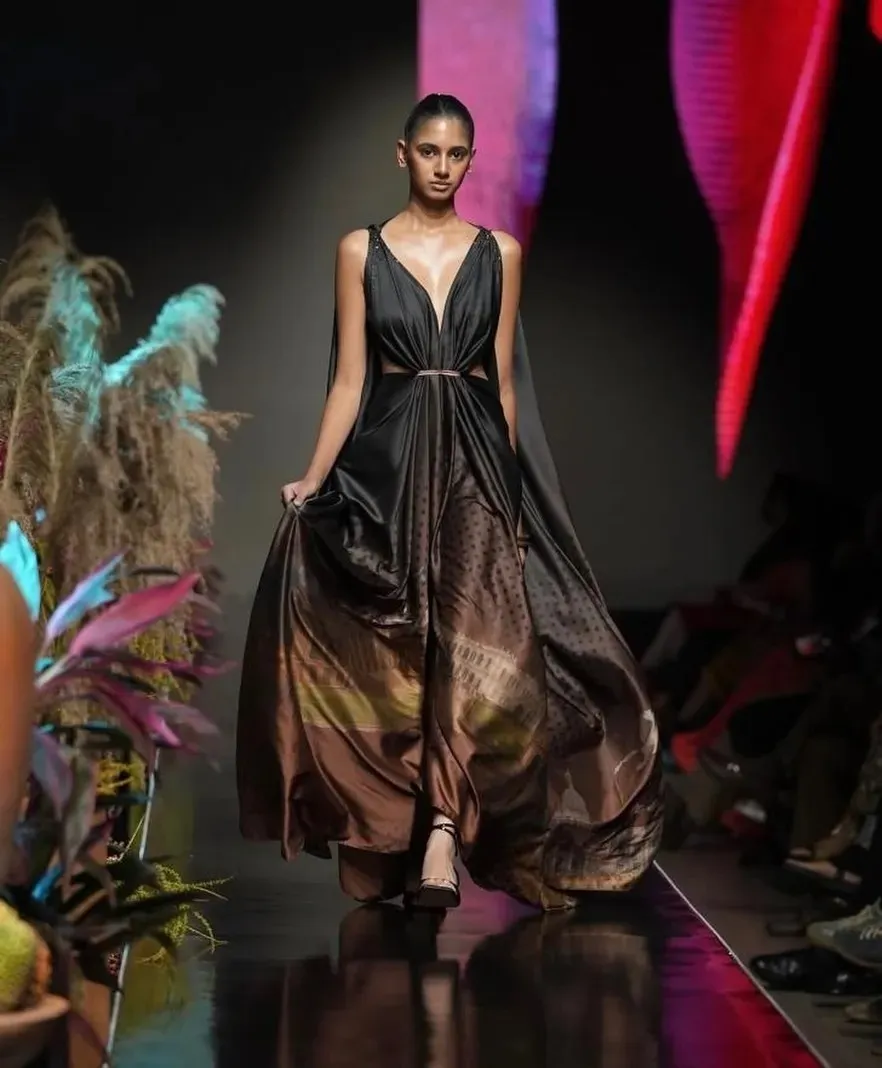 Noor Backless Cowl Gown