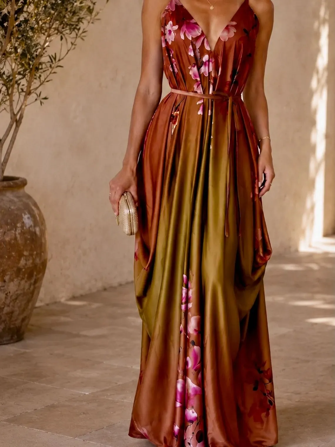 Elena Double Cowl Dress