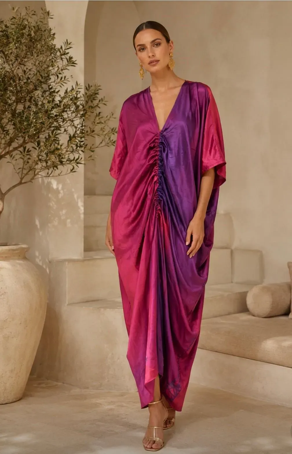 Aaliya Ruched Kaftan
